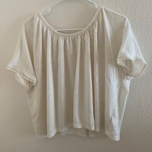 White Flowy Top and White Scrunch Top
